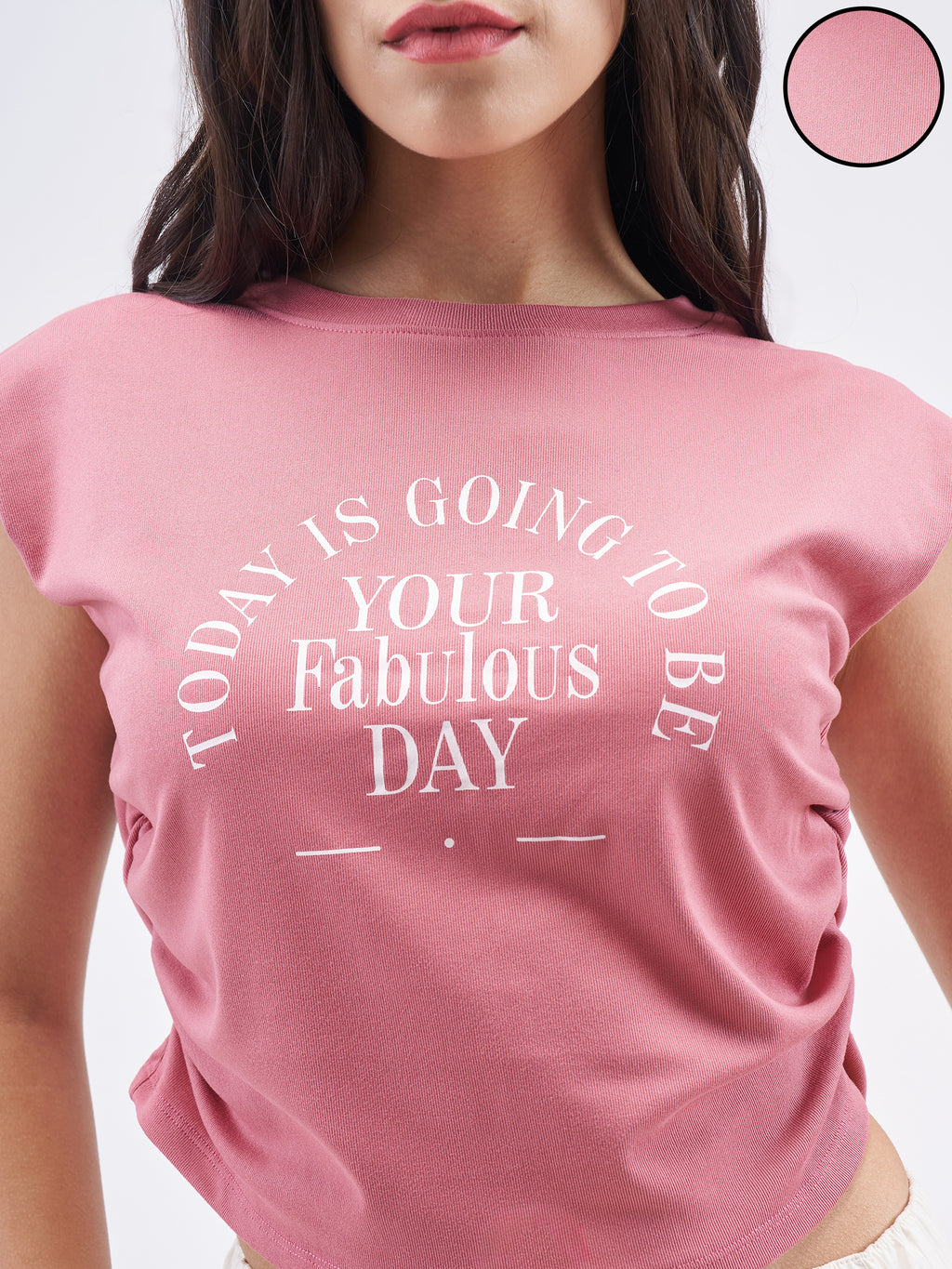 Street By Tokyo Talkies Women Pink Printed Round Neck T-Shirt - Pink - Image 5