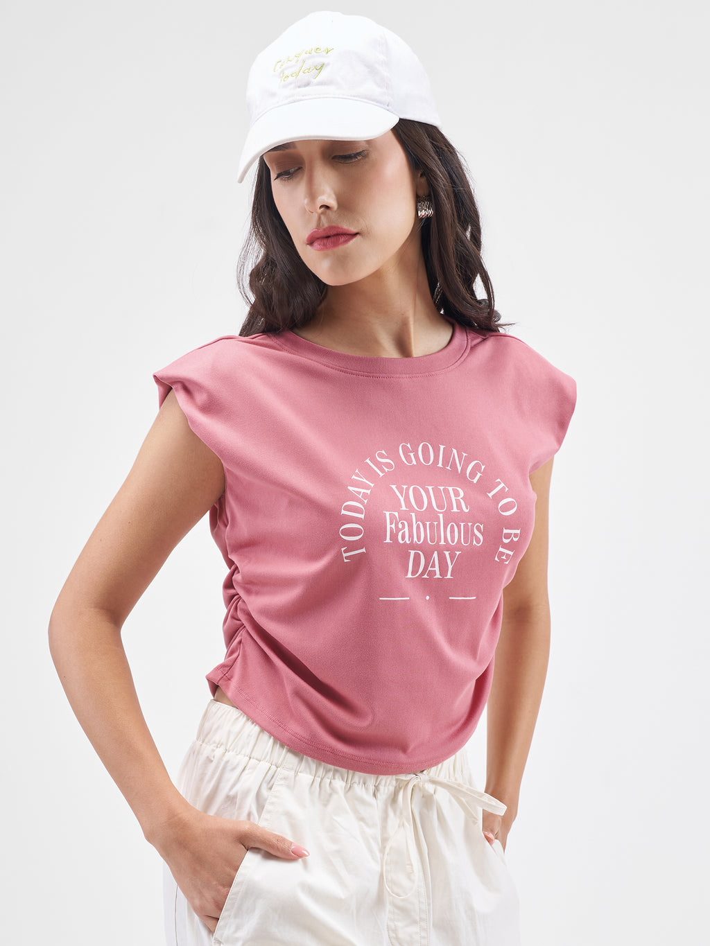 Street By Tokyo Talkies Women Pink Printed Round Neck T-Shirt - Pink - Image 6