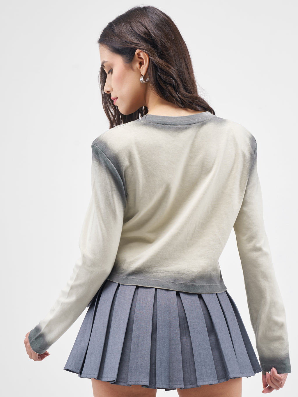 Street By Tokyo Talkies Women Beige Solid Round Neck T-Shirt - Beige - Image 3