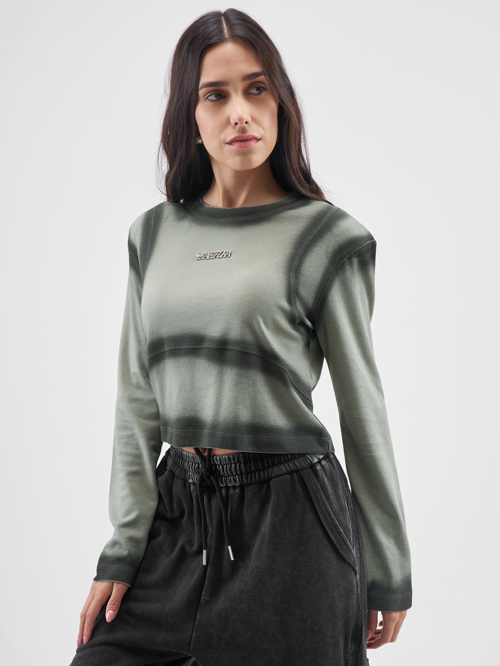 Street By Tokyo Talkies Women Olive Solid Round Neck T-Shirt - Olive - Image 4