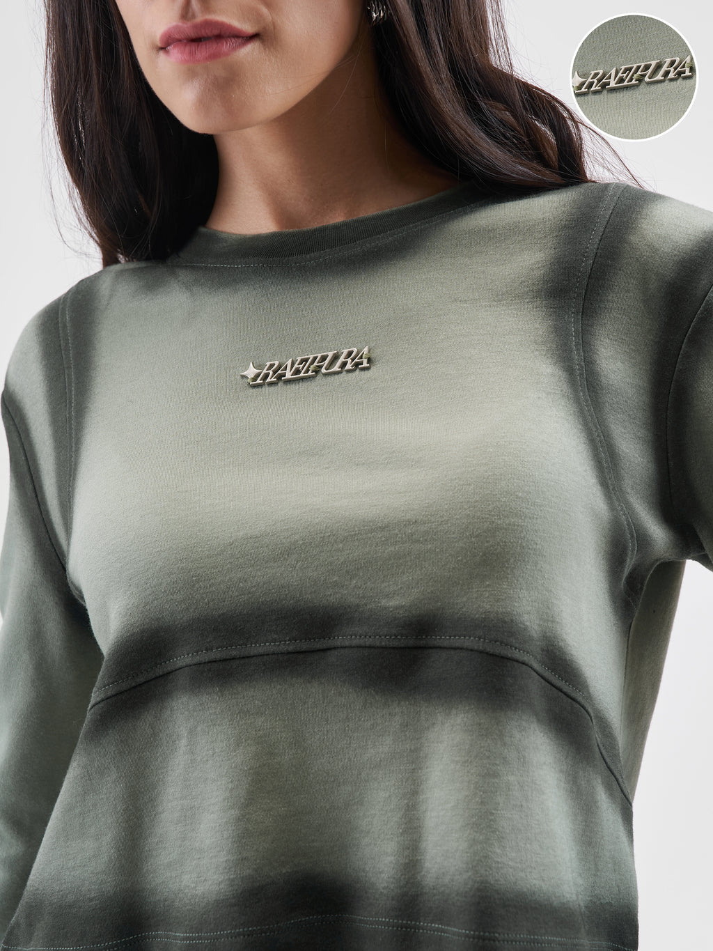 Street By Tokyo Talkies Women Olive Solid Round Neck T-Shirt - Olive - Image 5