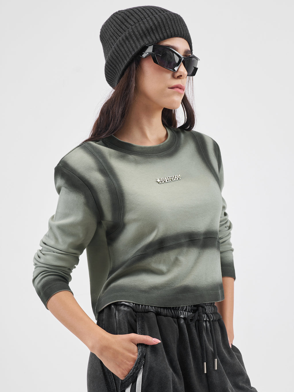 Street By Tokyo Talkies Women Olive Solid Round Neck T-Shirt - Olive - Image 6