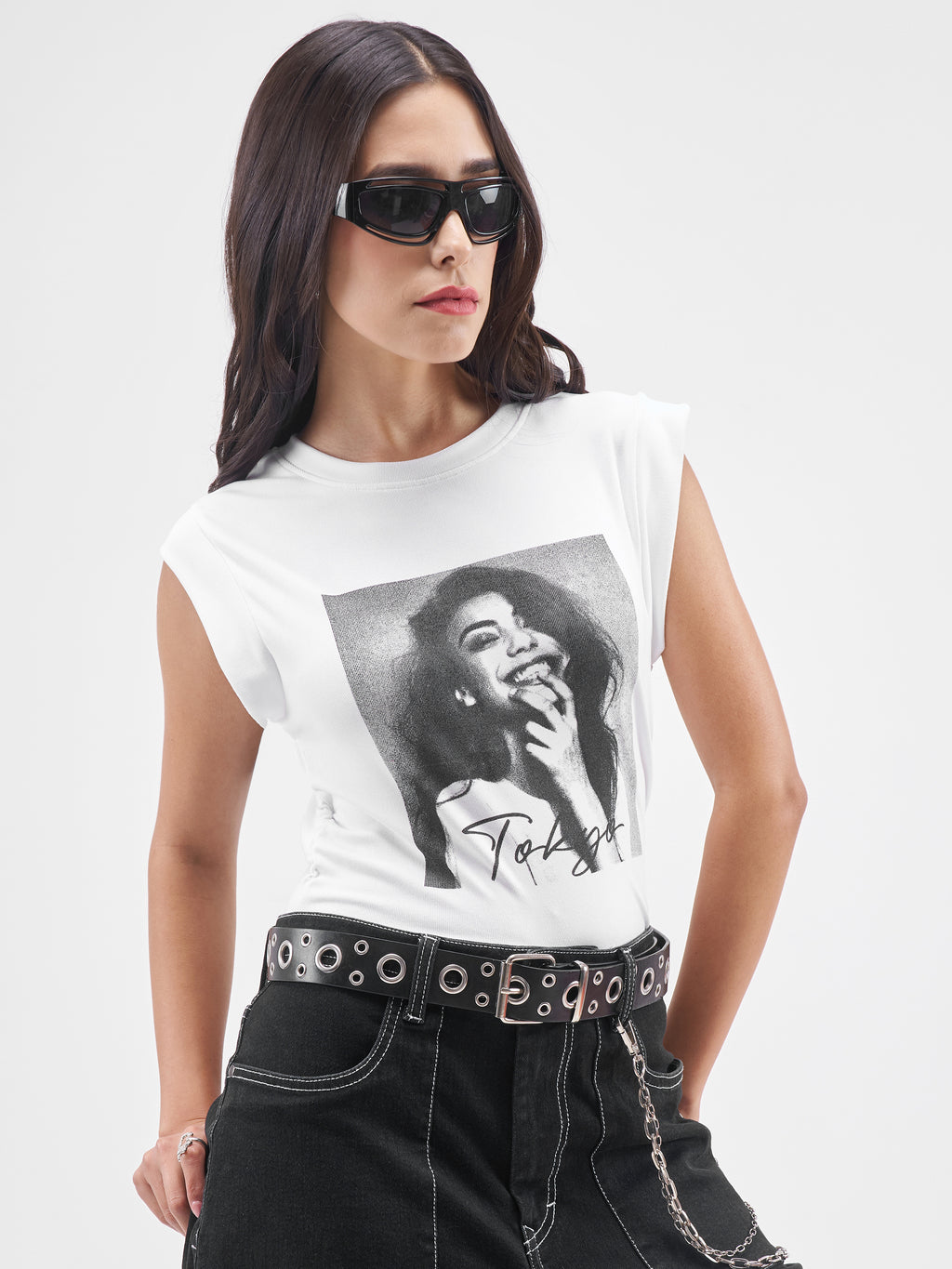 Street By Tokyo Talkies Women White Printed Round Neck T-Shirt - White - Image 6
