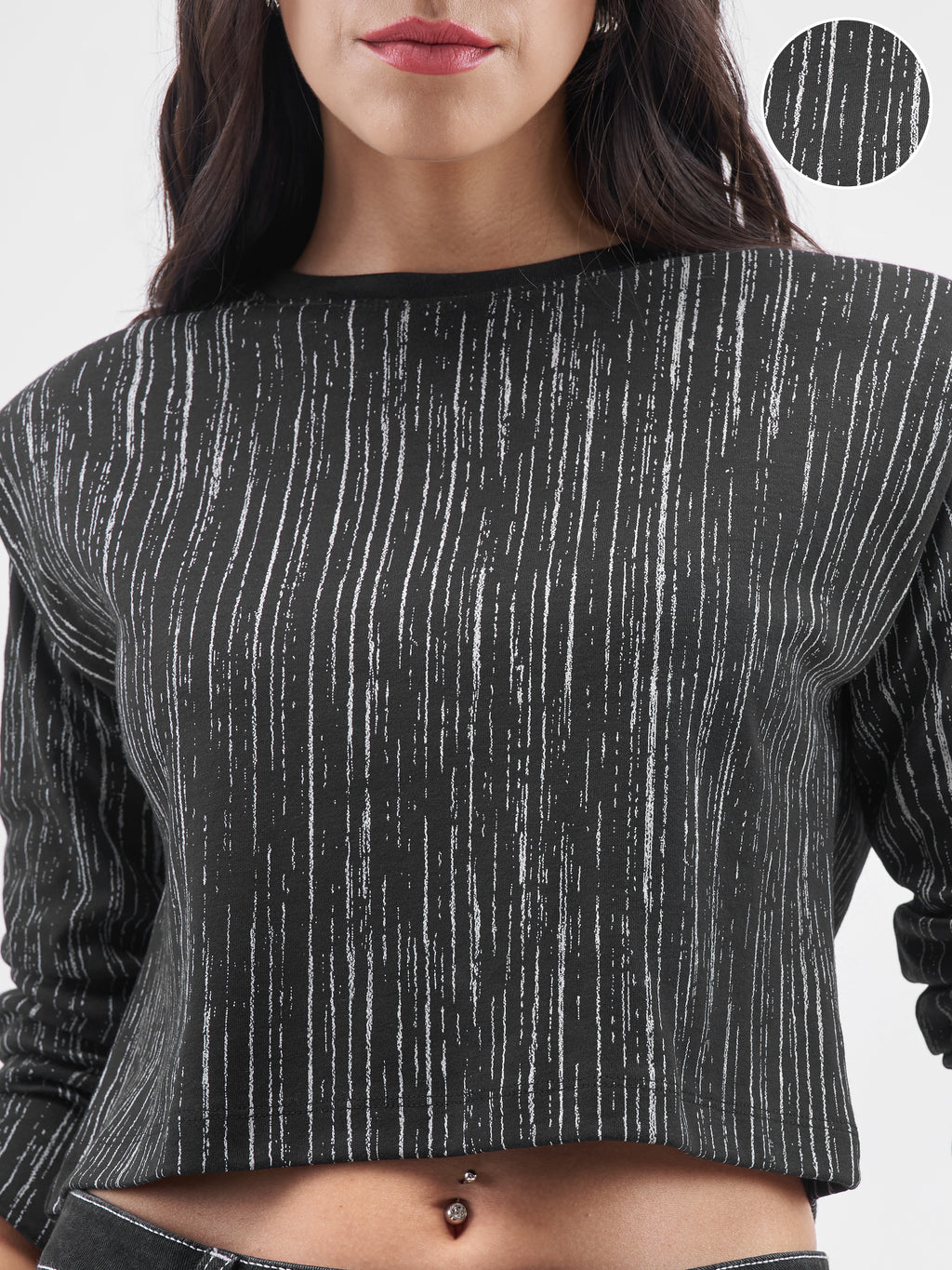 Tokyo Talkies Women Black Printed Round Neck T-Shirt - Black - Image 5