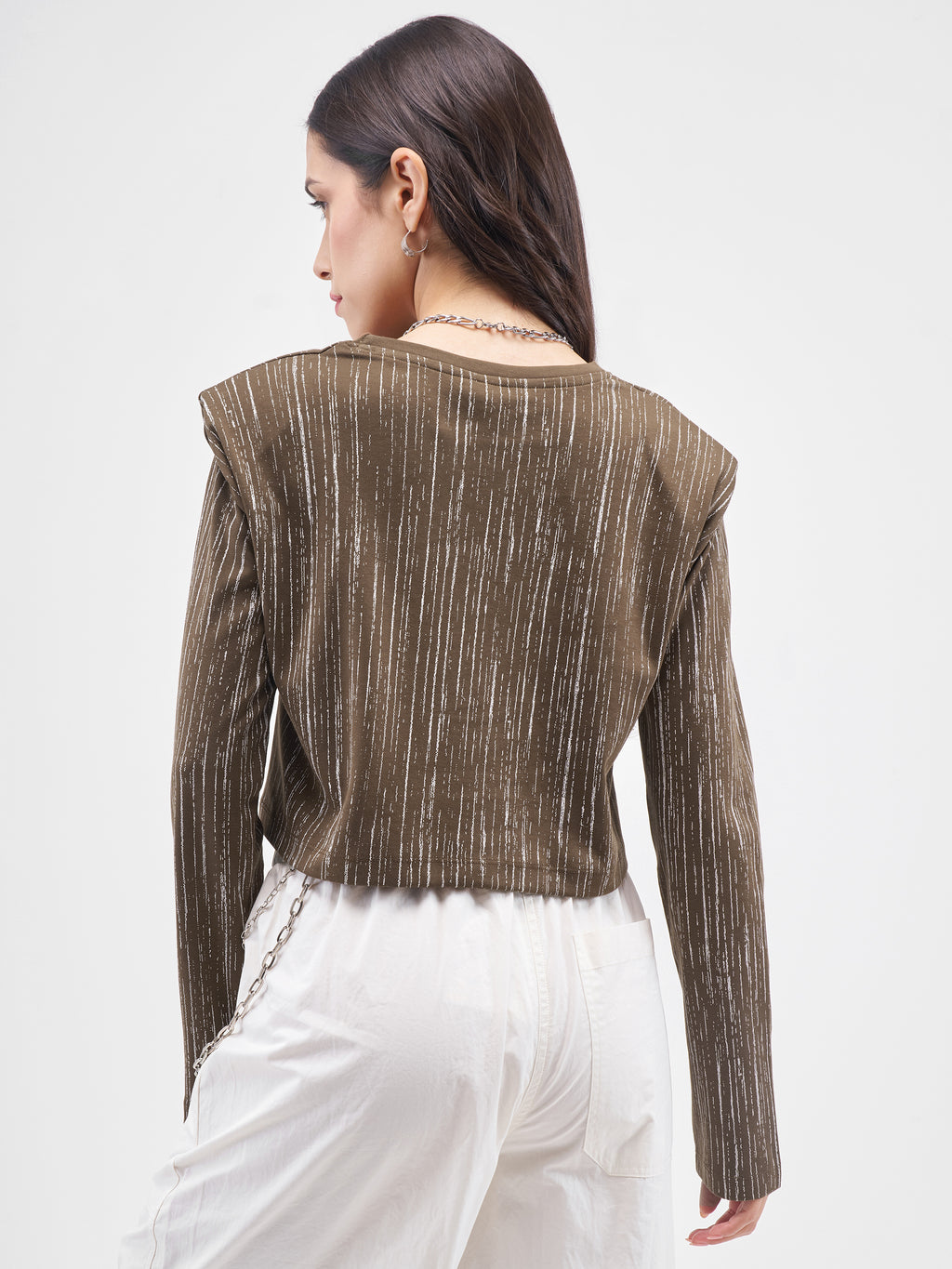 Tokyo Talkies Women Brown Printed Round Neck T-Shirt - Brown - Image 3