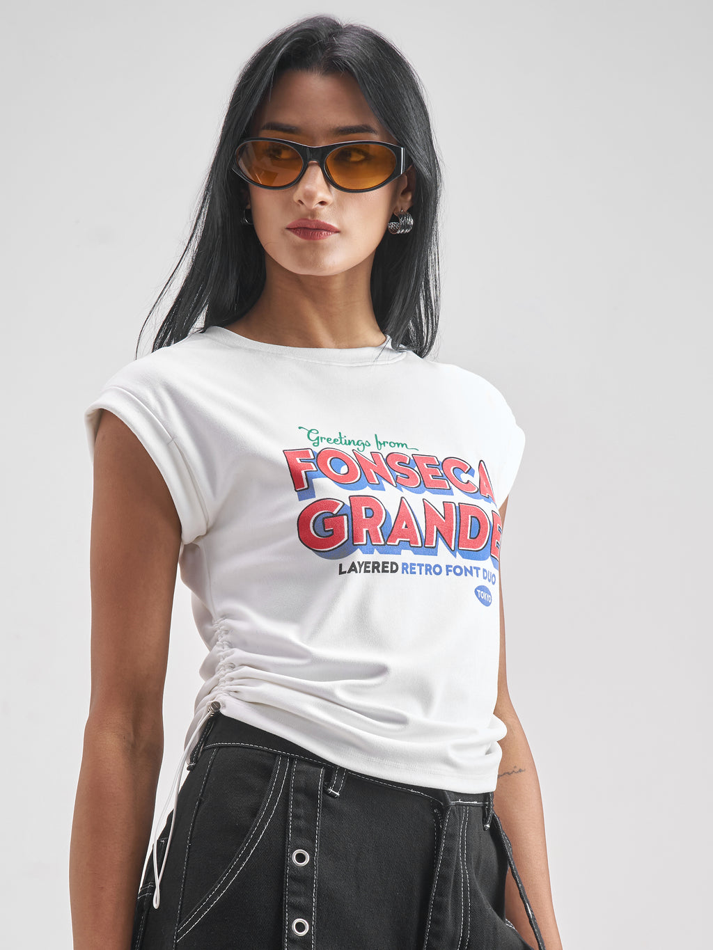 Tokyo Talkies Women White Printed Round Neck T-Shirt - White - Image 6