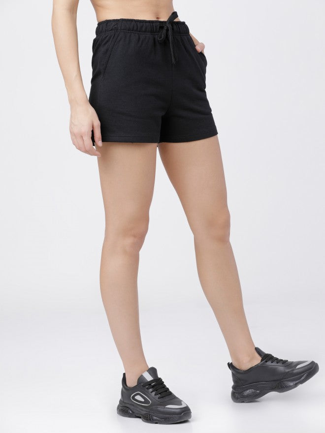 Tokyo Talkies Women Black Above Knee Length Short - Black - Image 6