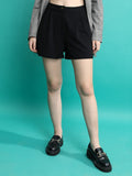 Tokyo Talkies Women Black Regular Fit Shorts - Black - Image 1