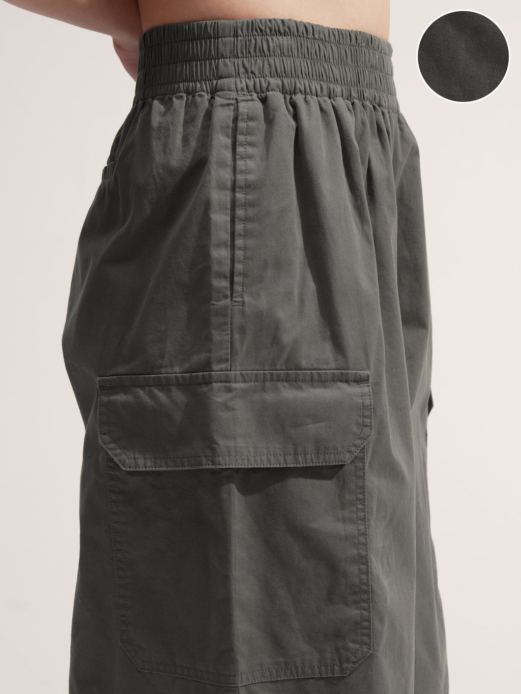 Tokyo Talkies Women Grey Regular Fit Bermuda Shorts - Grey - Image 5