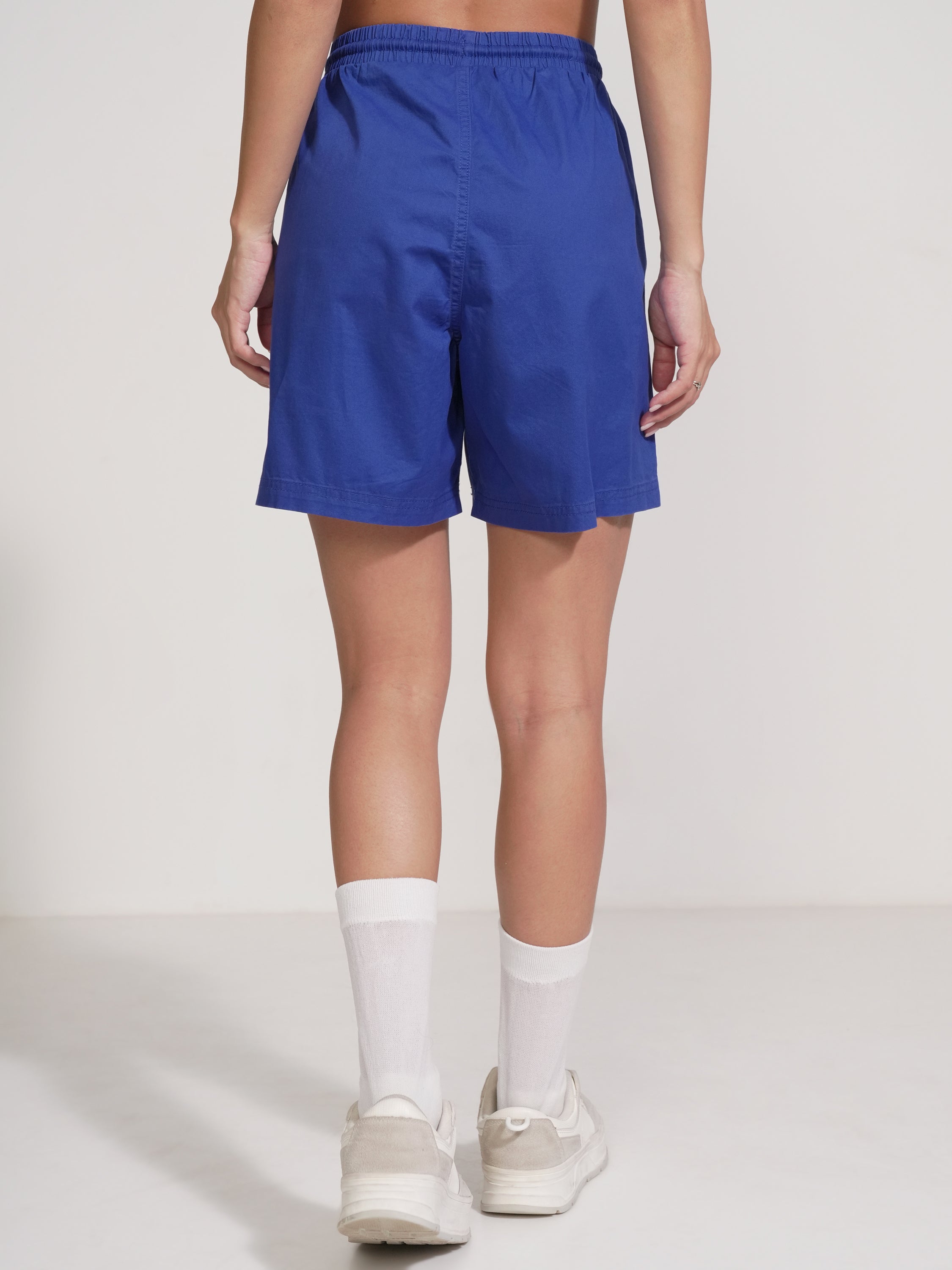 Tokyo Talkies Women Blue Regular Fit Shorts - Blue - Image 3