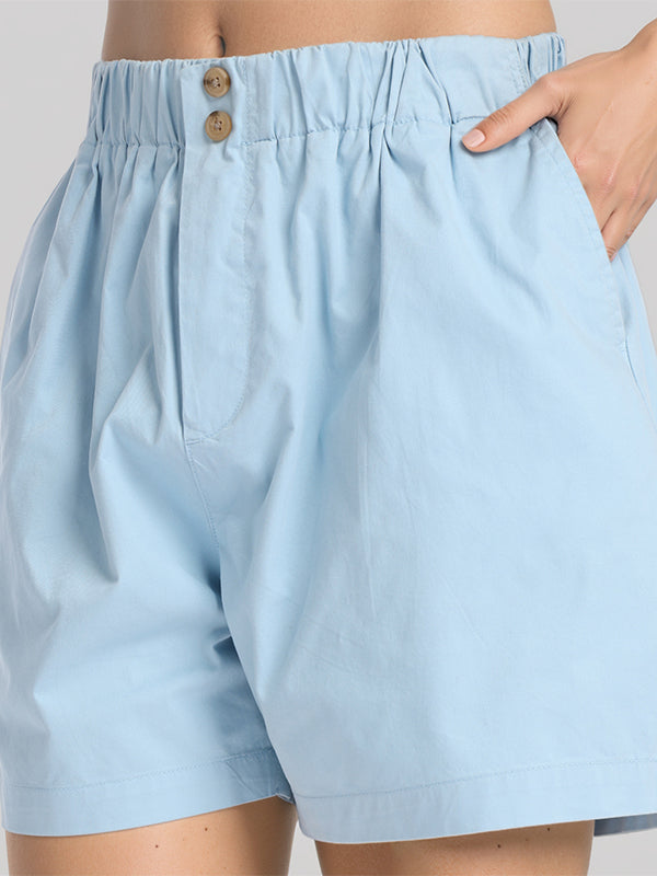 Basics By Tokyo Talkies Women Blue Regular Fit Regular Shorts - Blue - Image 5
