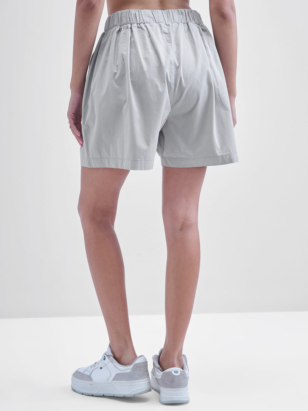 Tokyo Talkies Women Grey Regular Fit Shorts - Grey - Image 3