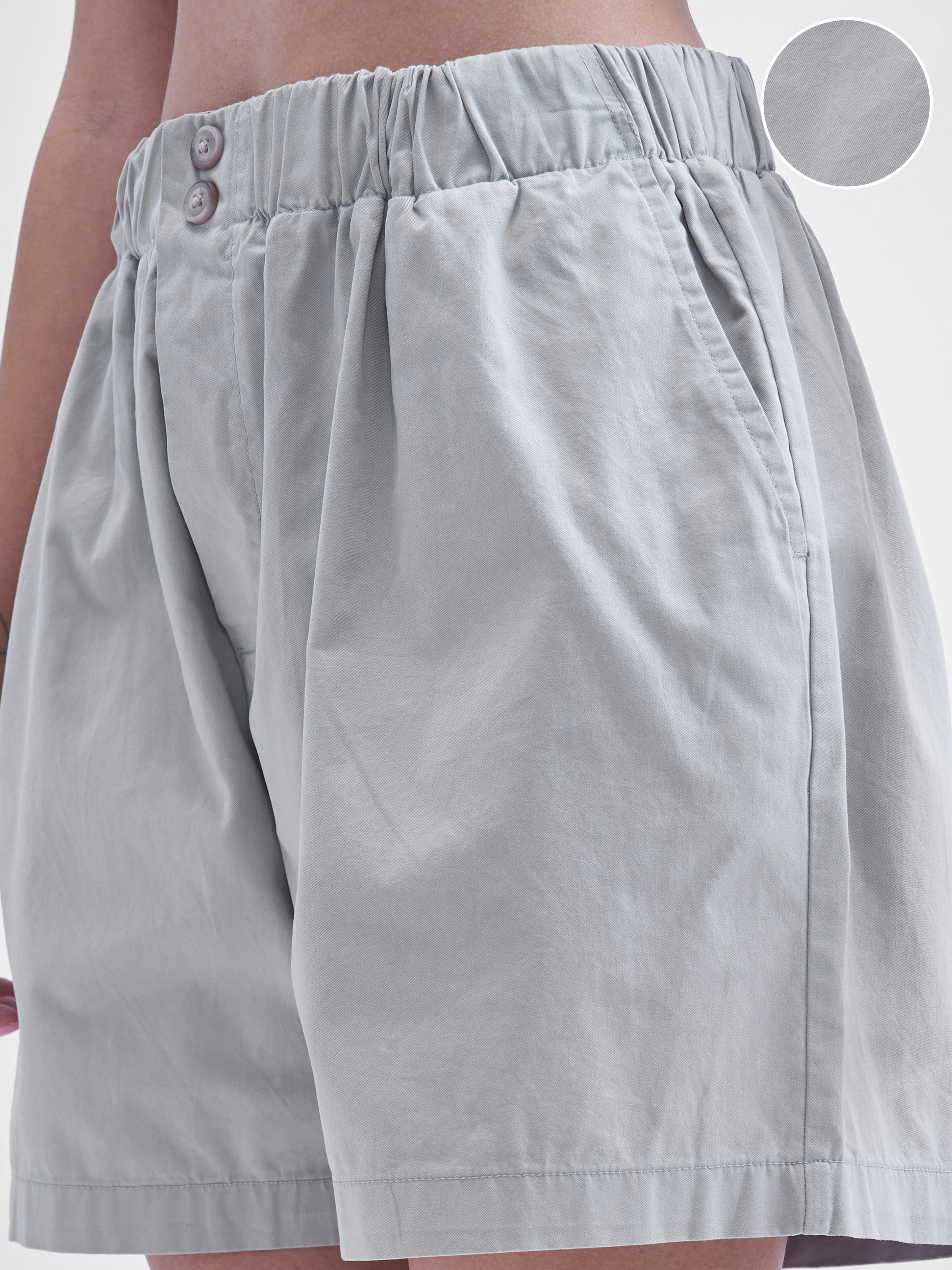 Tokyo Talkies Women Grey Regular Fit Shorts - Grey - Image 5