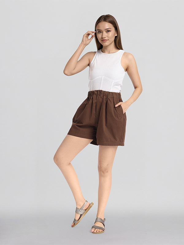 Basics By Tokyo Talkies Women Brown Regular Fit Regular Shorts - Brown - Image 2