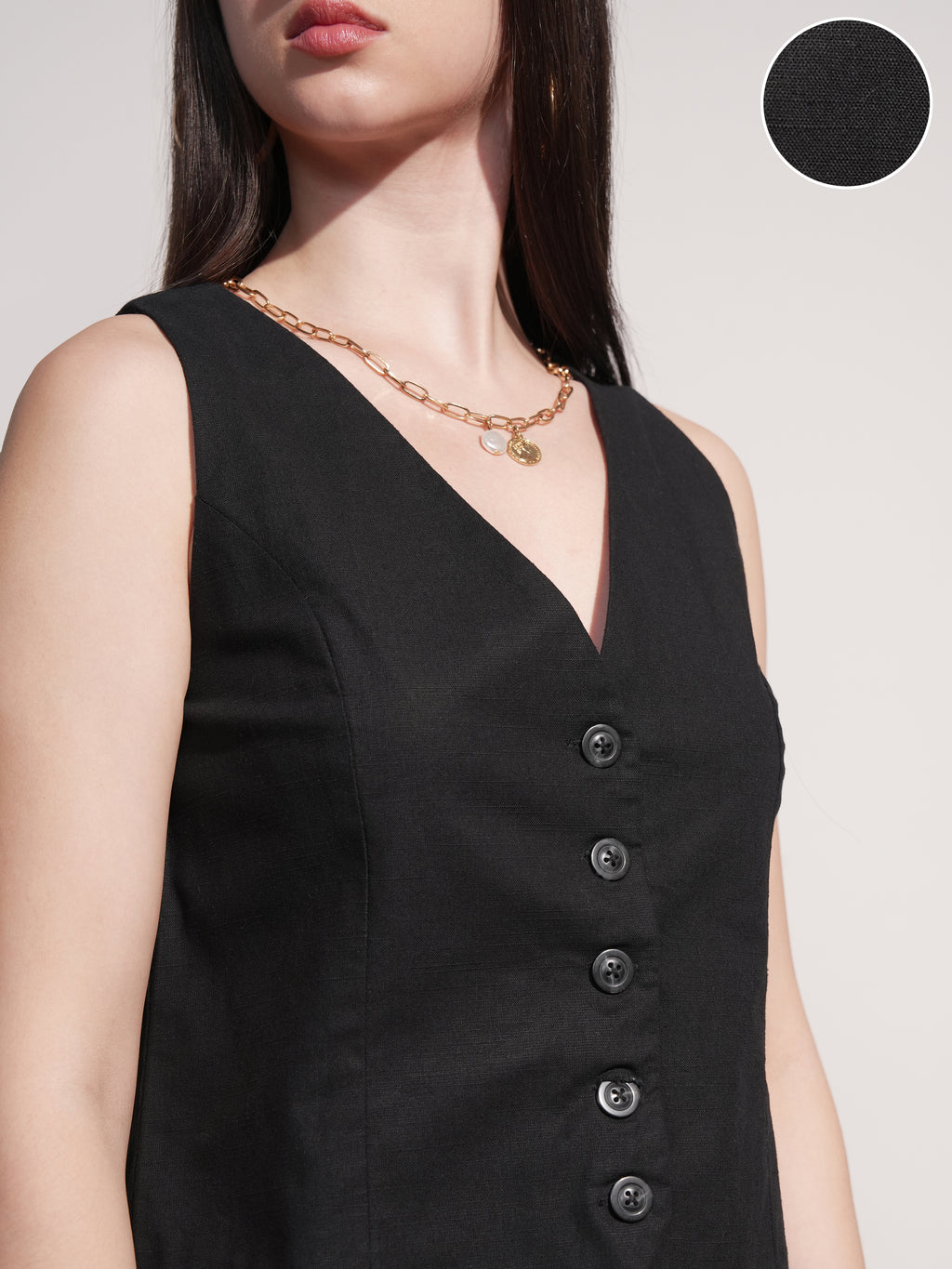Tokyo Talkies Women Black Solid Shirt Style Top - Black - Image 5