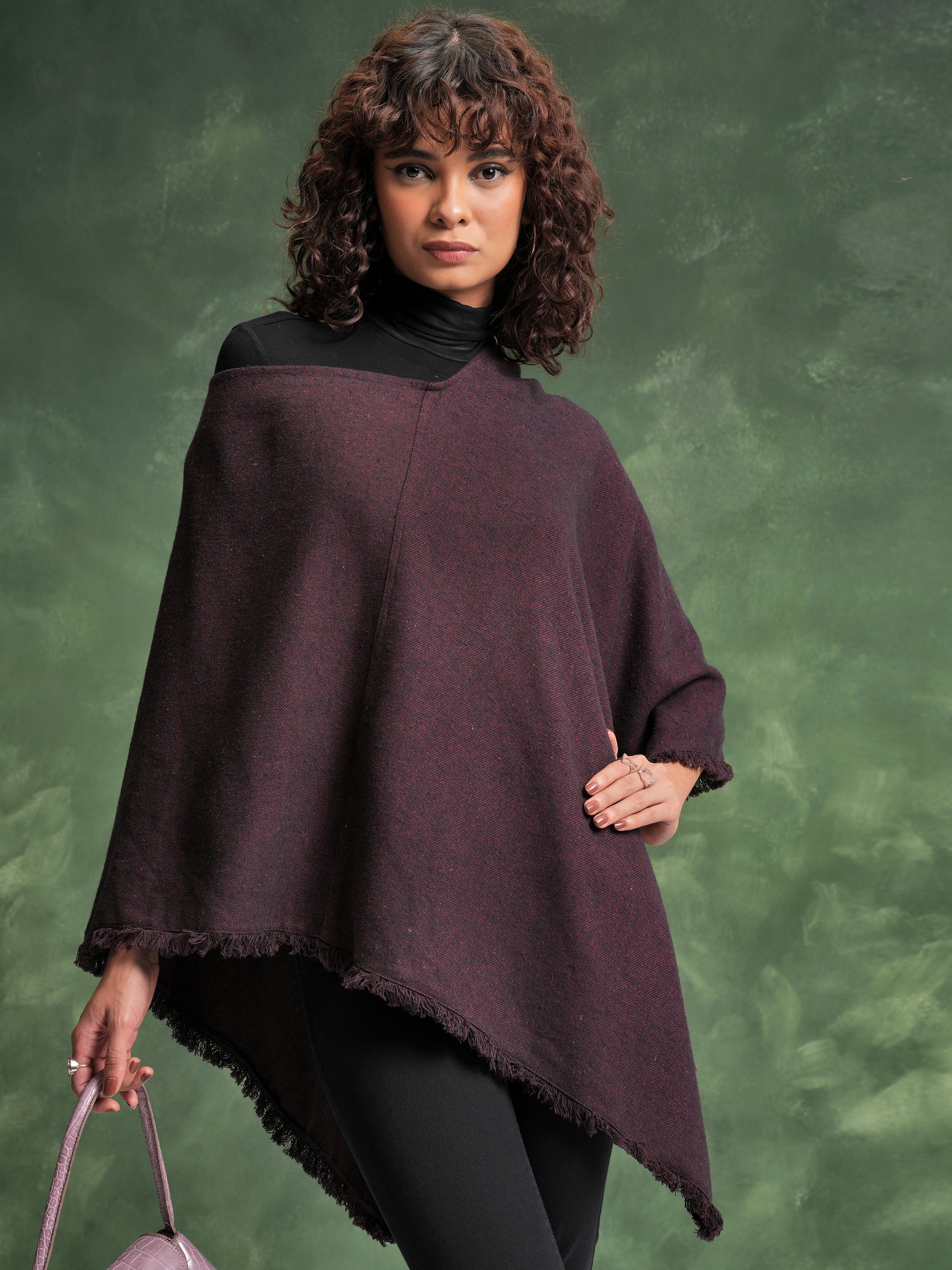 Tokyo Talkies Women Purple Solid Regular Top - Purple - Image 1