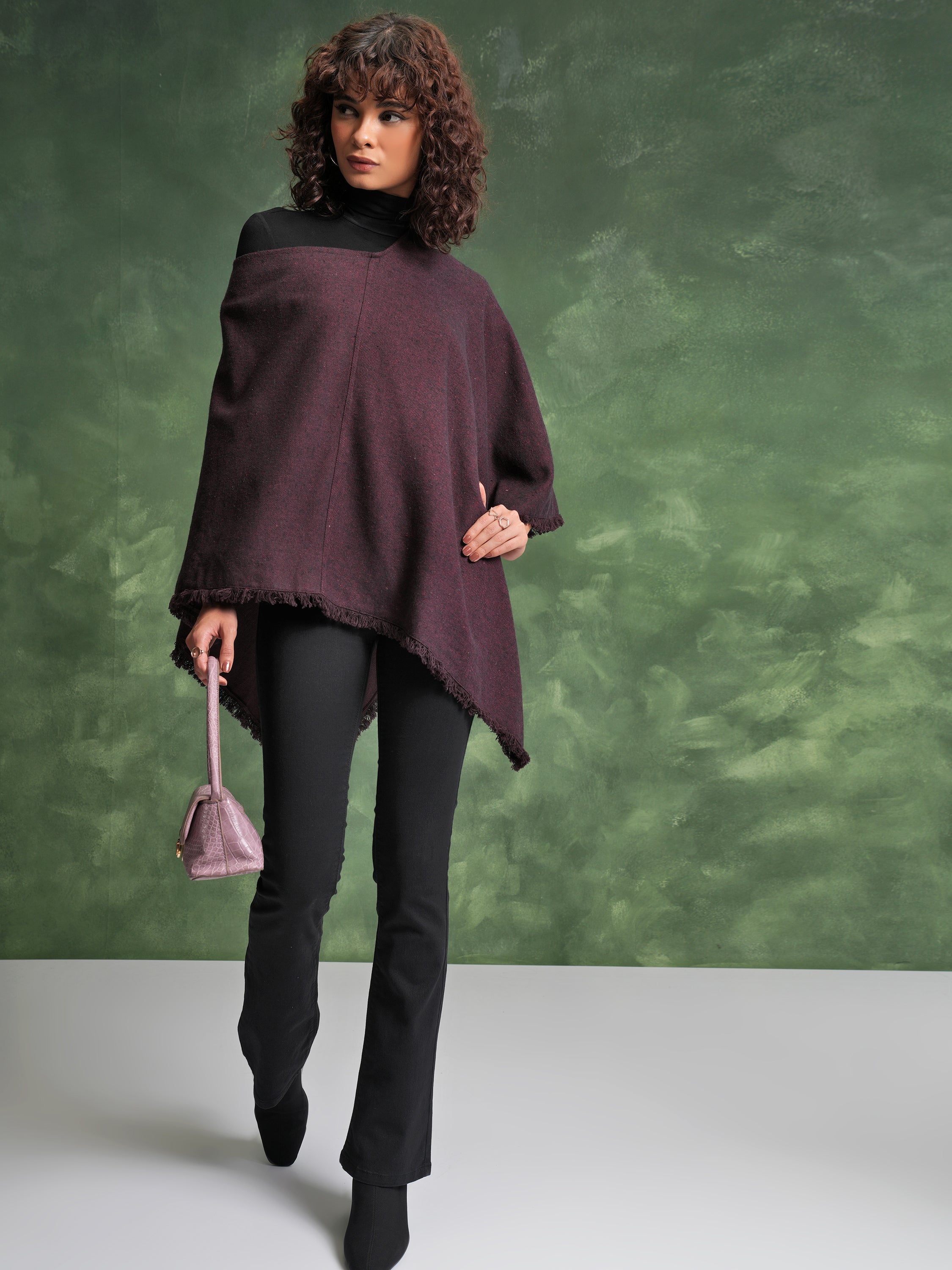 Tokyo Talkies Women Purple Solid Regular Top - Purple - Image 2