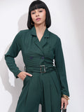 Tokyo Talkies Women Green Printed Jumpsuit - Green - Image 1