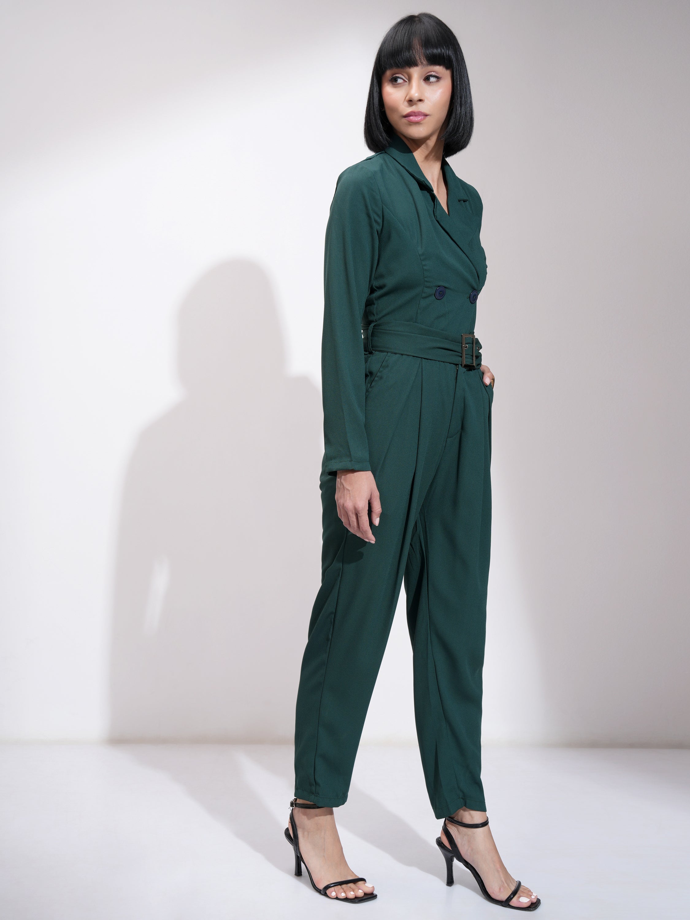 Tokyo Talkies Women Green Printed Jumpsuit - Green - Image 6