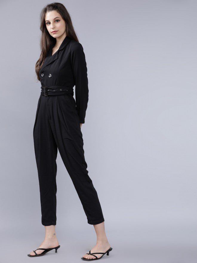 Tokyo Talkies Women Black Casual Solid Jumpsuit - Black - Image 2