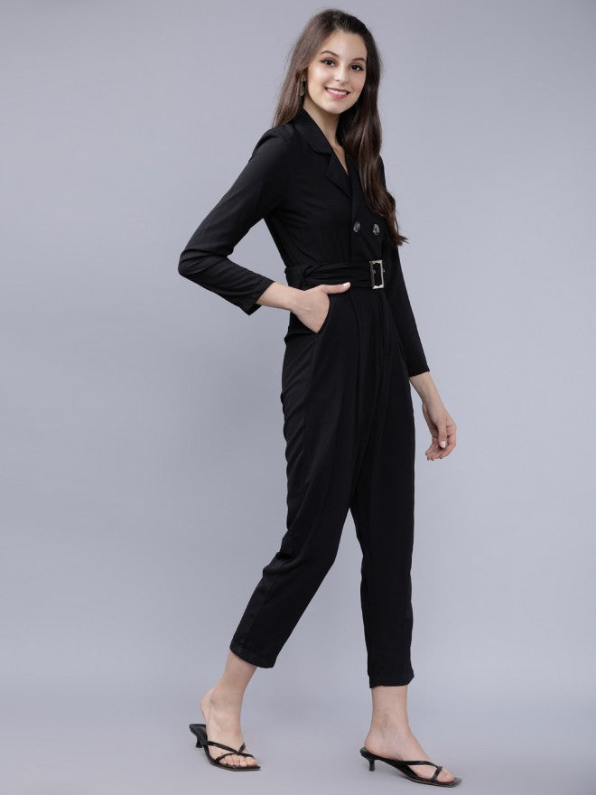 Tokyo Talkies Women Black Casual Solid Jumpsuit - Black - Image 5