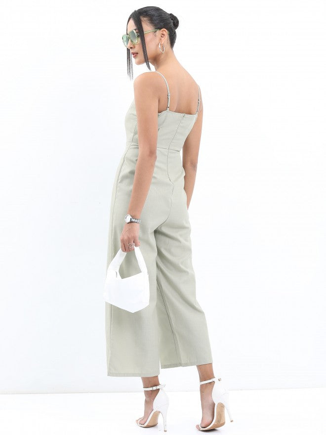 Tokyo Talkies Women Green Solid Jumpsuit - Green - Image 3