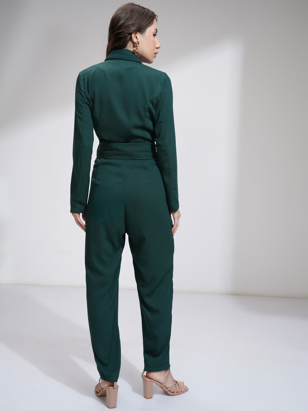 Tokyo Talkies Women Green Solid Jumpsuit - Green - Image 3