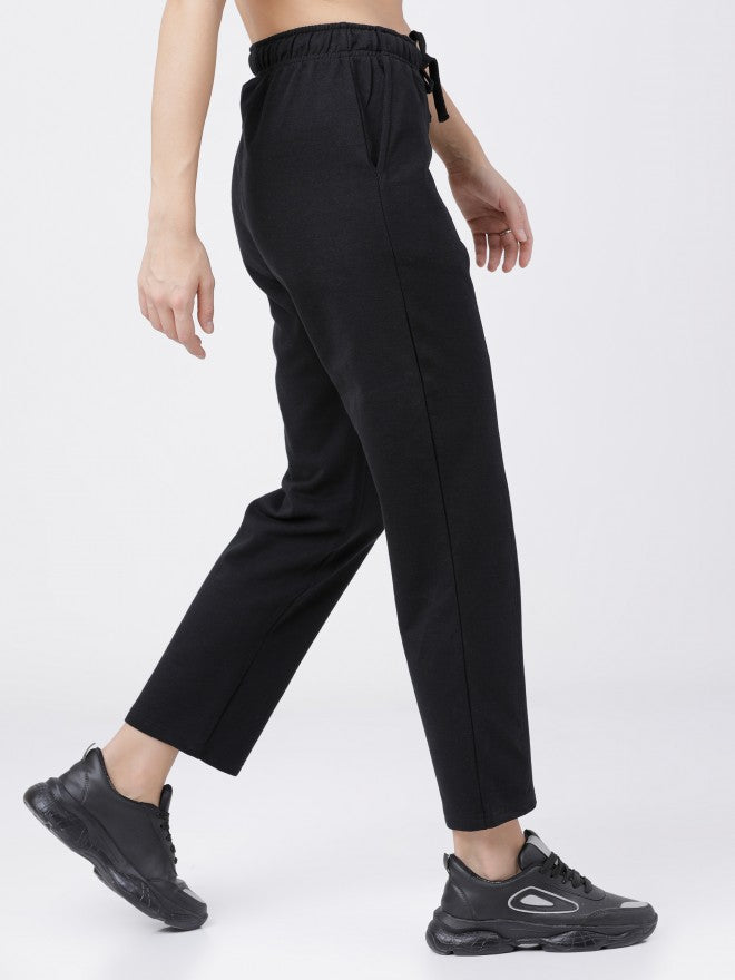 Womens Black Casual Track Pant - Black - Image 1