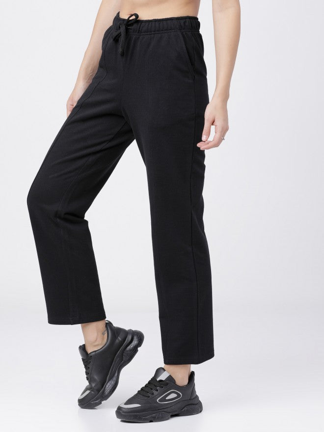 Womens Black Casual Track Pant - Black - Image 2
