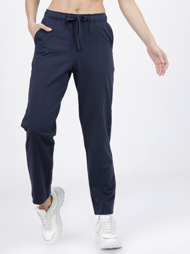Tokyo Talkies Womens Navy Casual Track Pant - Navy Blue - Image 2
