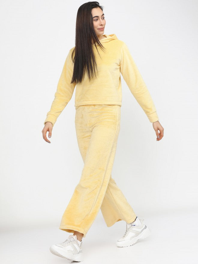Tokyo Talkies Womens Flared Yellow Track Pant - Yellow - Image 5
