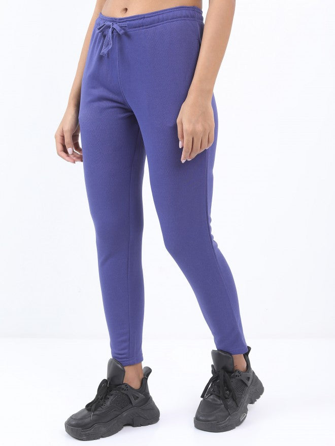 Tokyo Talkies Women Navy Blue Slim Fit Track Pant - Navy Blue - Image 4