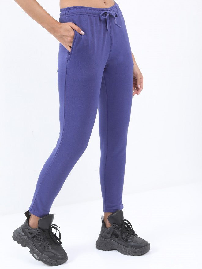 Tokyo Talkies Women Navy Blue Slim Fit Track Pant - Navy Blue - Image 6