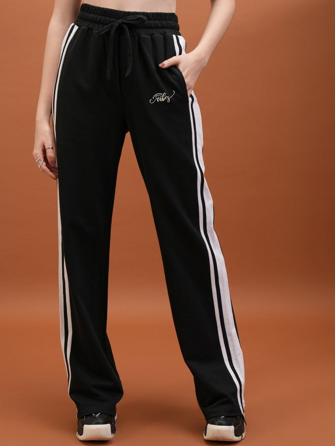 Tokyo Talkies Women Black Regular Fit Track Pant - Black - Image 1