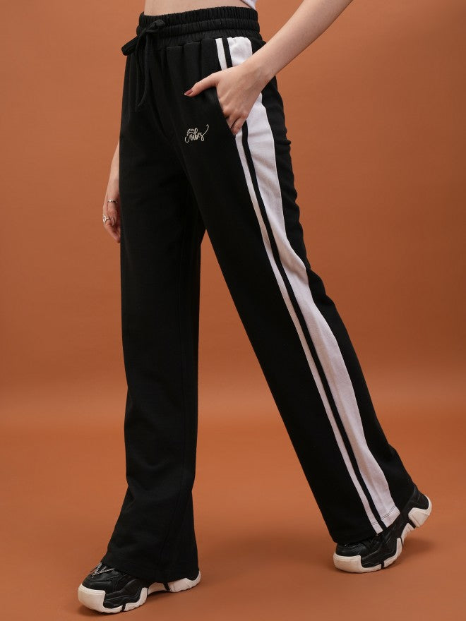 Tokyo Talkies Women Black Regular Fit Track Pant - Black - Image 4