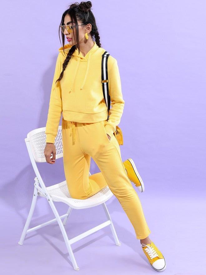 Tokyo Talkies Women Yellow Slim Fit Track Pant - Yellow - Image 2