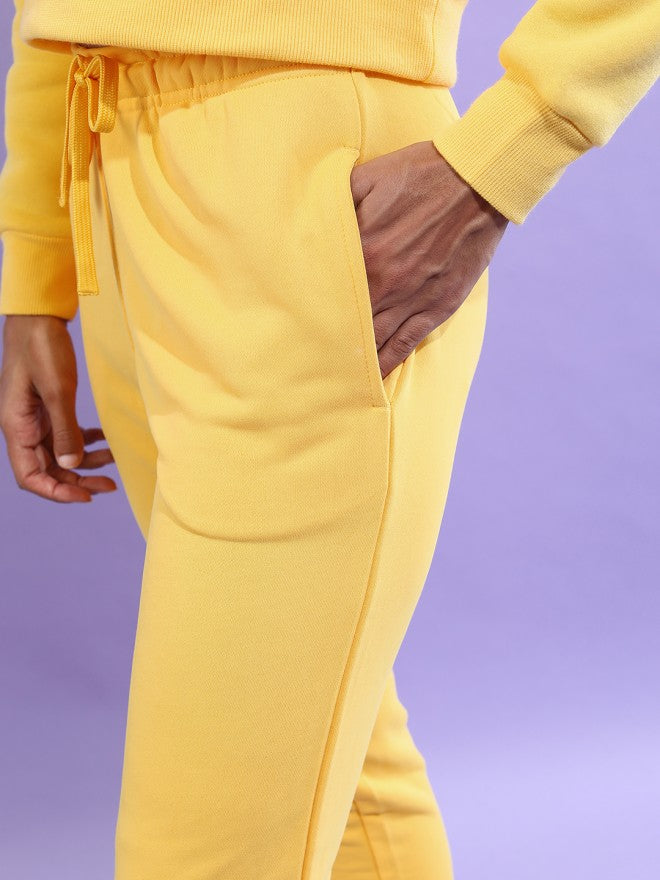 Tokyo Talkies Women Yellow Slim Fit Track Pant - Yellow - Image 4