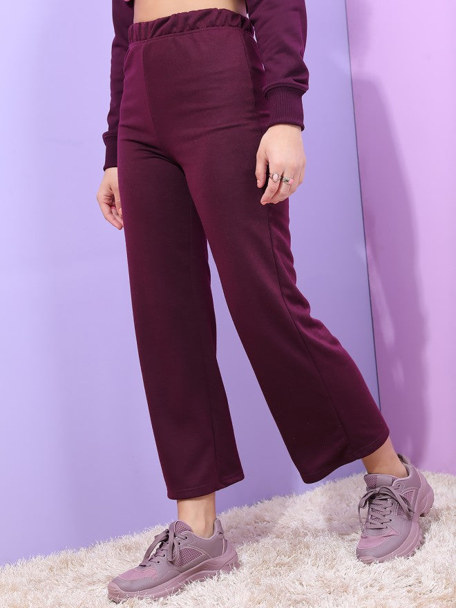 Tokyo Talkies Women Purple Regular Fit Track Pant - Purple - Image 4