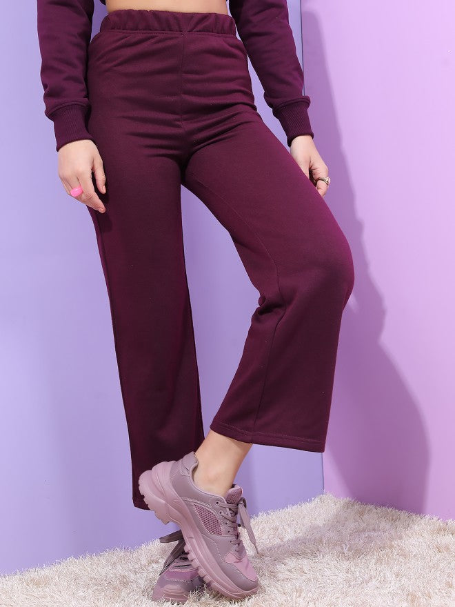 Tokyo Talkies Women Purple Regular Fit Track Pant - Purple - Image 6
