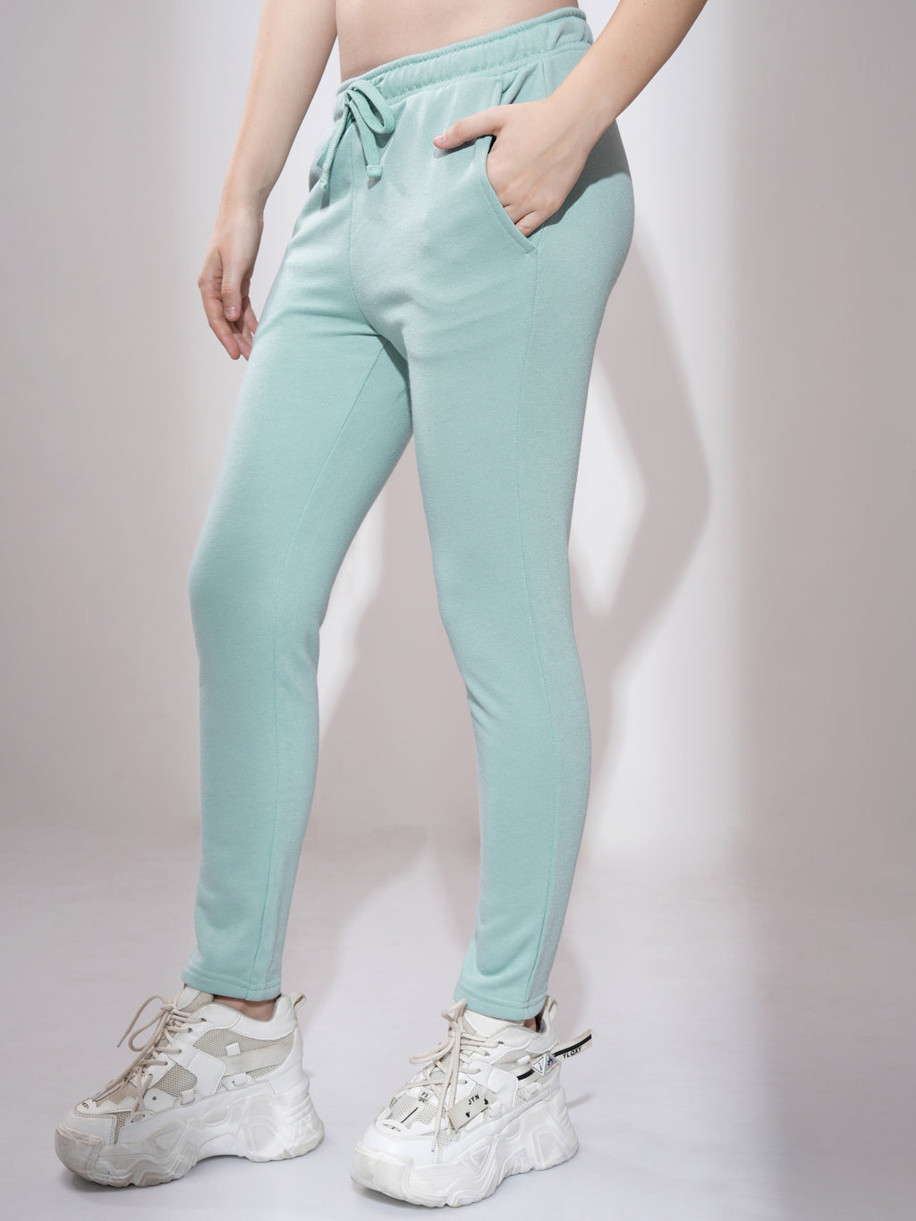 Tokyo Talkies Women Blue Slim Fit Track Pant - Blue - Image 4