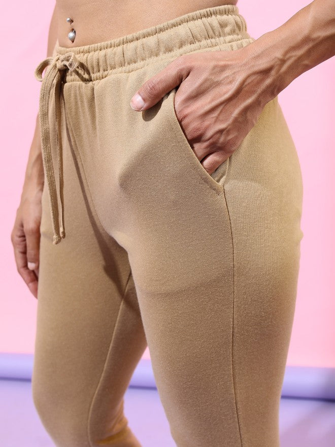 Tokyo Talkies Women Khaki Slim Fit Track Pant - Khaki - Image 5