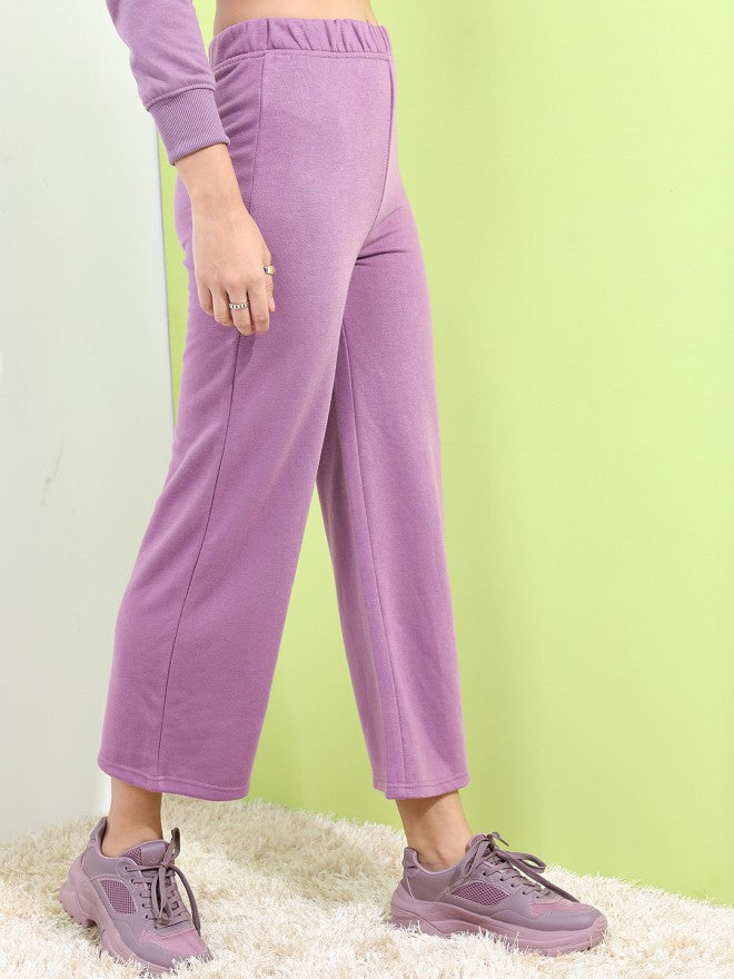 Tokyo Talkies Women Mauve Regular Fit Track Pant - Mauve - Image 6