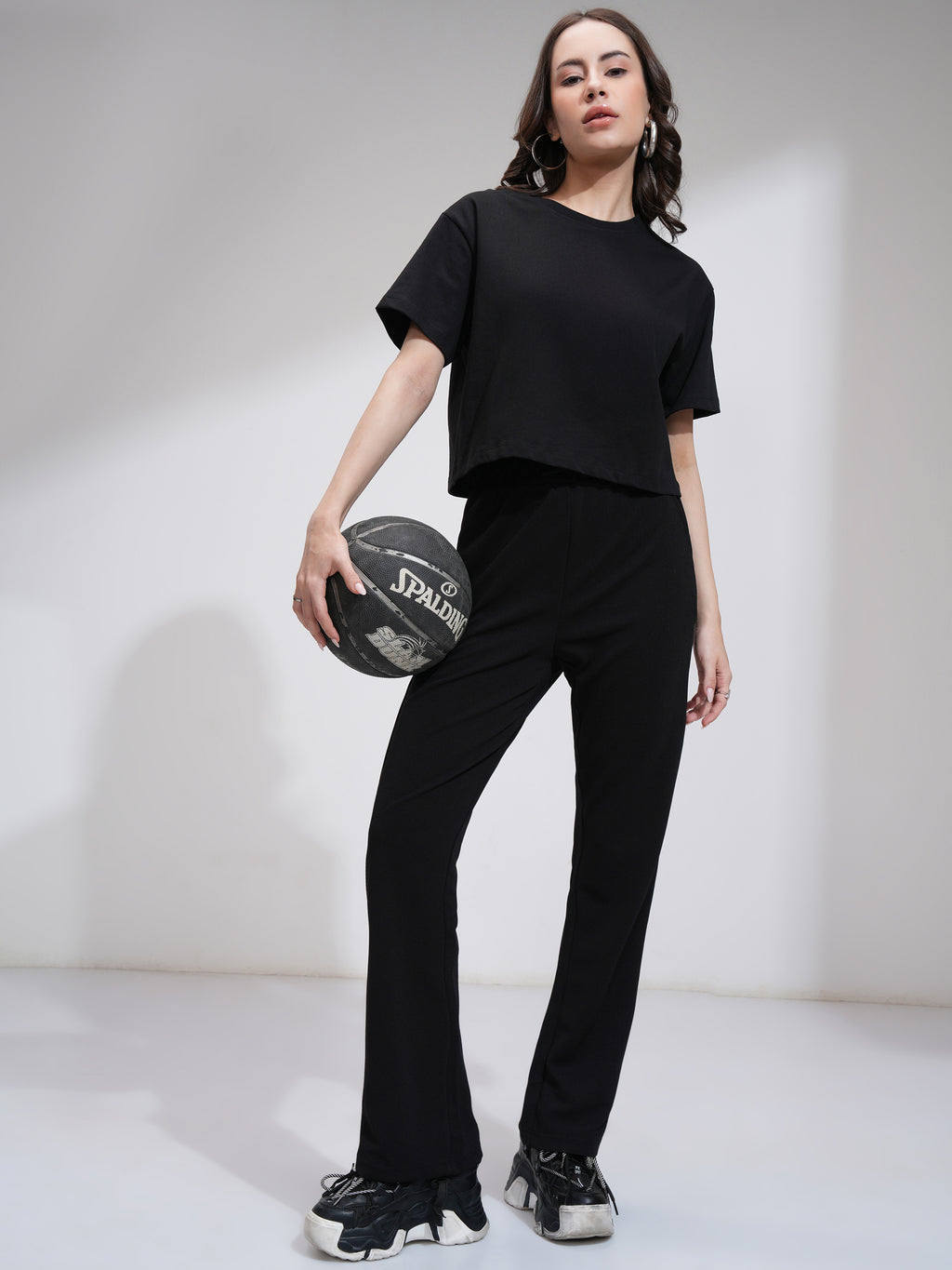 Tokyo Talkies Women Black Slim Fit Track Pant - Black - Image 2