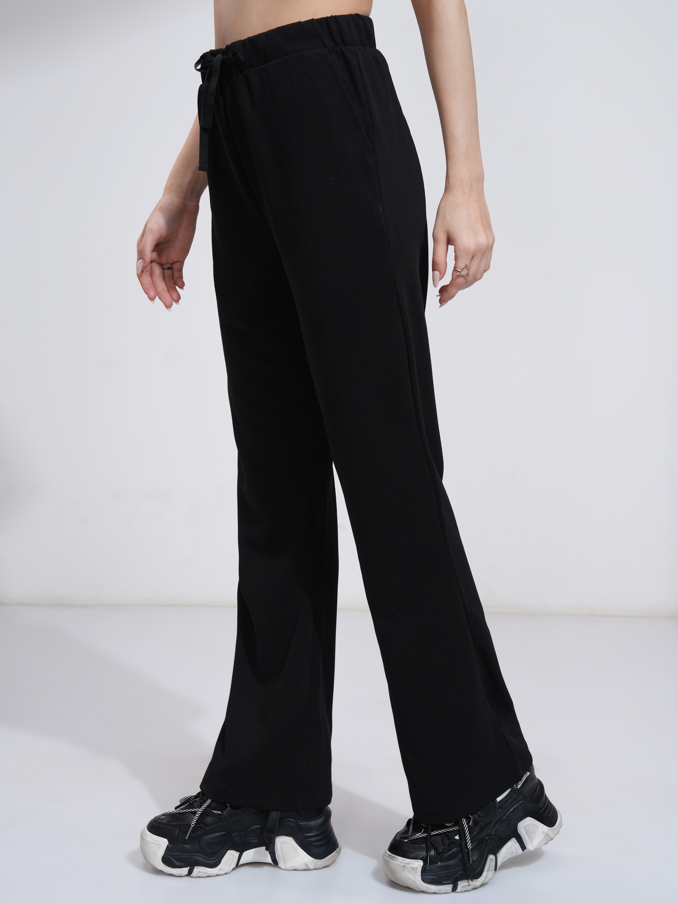 Tokyo Talkies Women Black Slim Fit Track Pant - Black - Image 4
