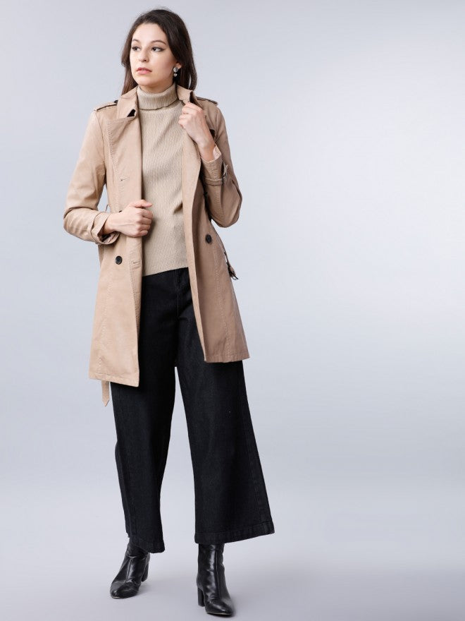 Beige Casual Solid Slim Fit Sweaters - Beige - Image 5