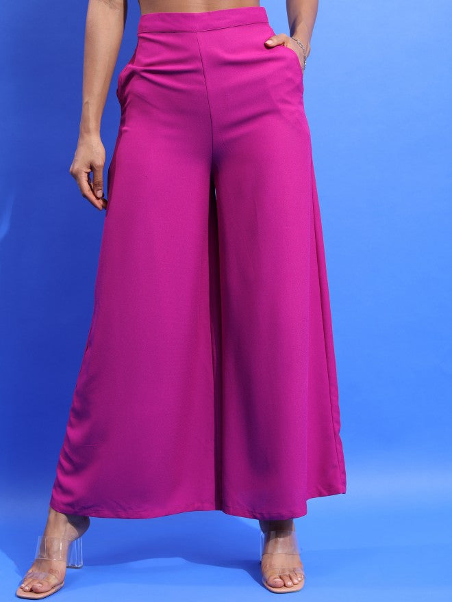 Tokyo Talkies Women Violet Regular Fit Trouser - Violet - Image 1