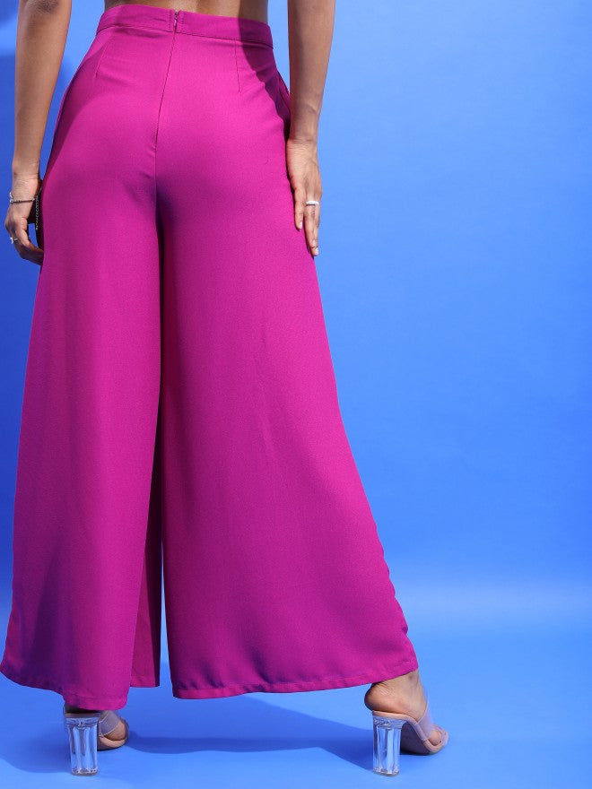 Tokyo Talkies Women Violet Regular Fit Trouser - Violet - Image 3