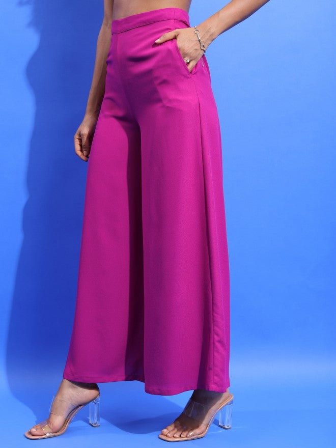 Tokyo Talkies Women Violet Regular Fit Trouser - Violet - Image 4