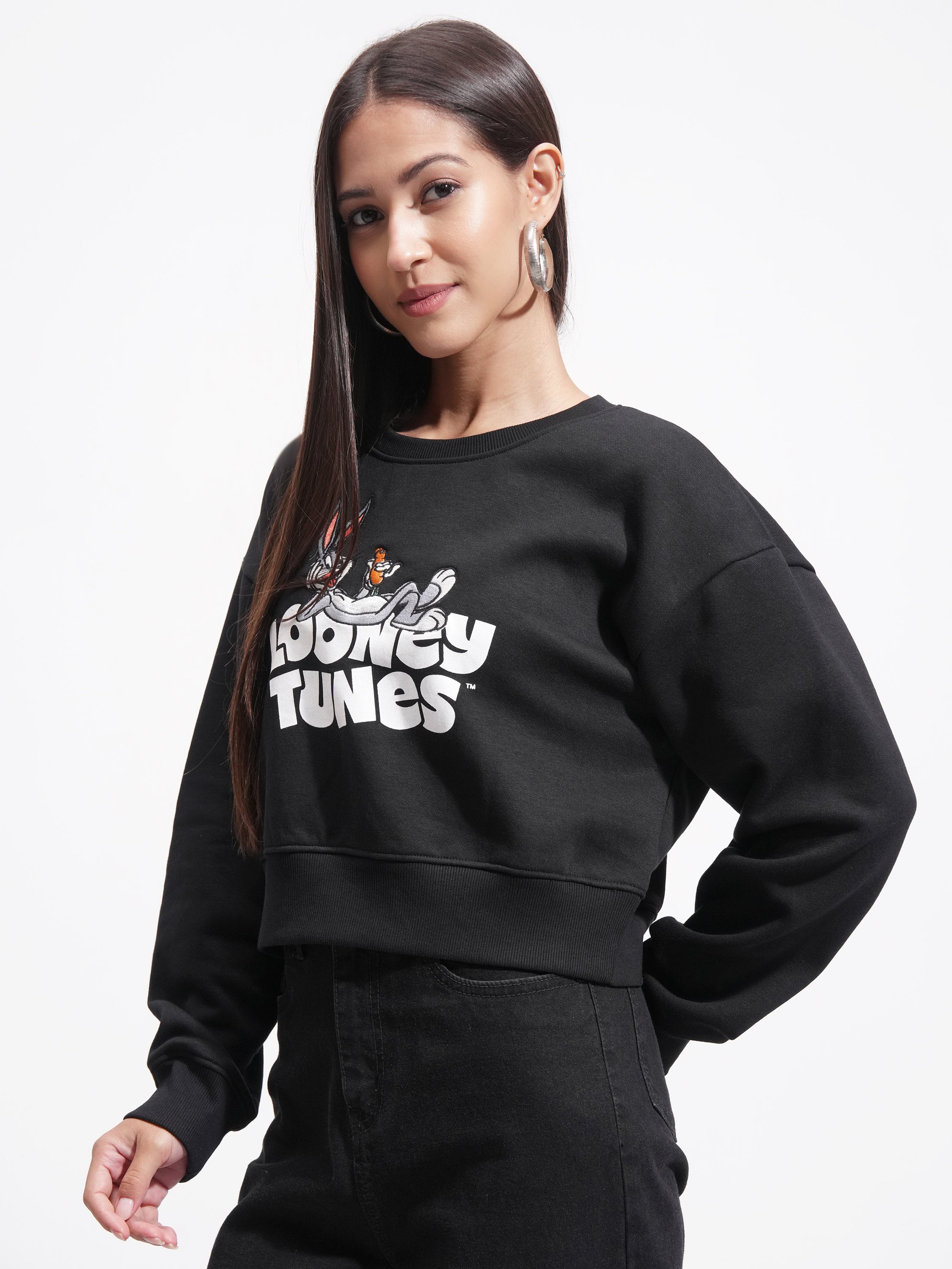 WB By Tokyo Talkies Women Black Harry Potter Printed Pullover Round Neck Sweatshirt - Black - Image 4