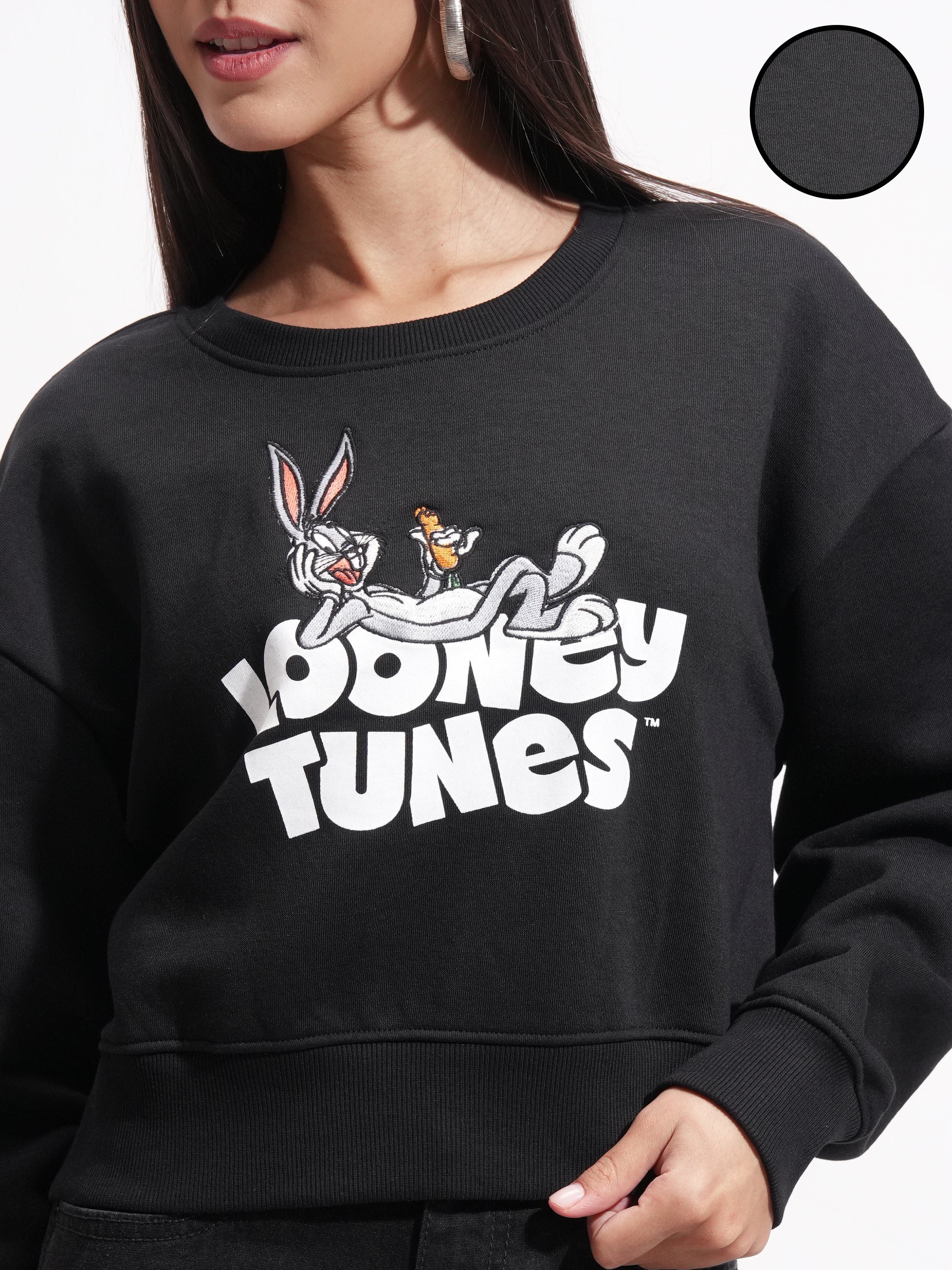 WB By Tokyo Talkies Women Black Harry Potter Printed Pullover Round Neck Sweatshirt - Black - Image 5